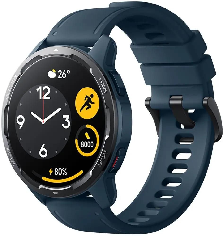 Смарт-часы Xiaomi Watch S1 Active GL,  46мм,  1.43",  синий/синий [bhr5467gl]